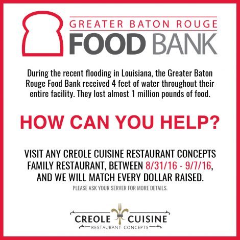 Creole Cuisine Charity Work
